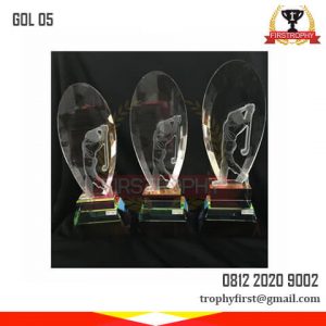 GOL 05 Golf Trophy Kristal Oval